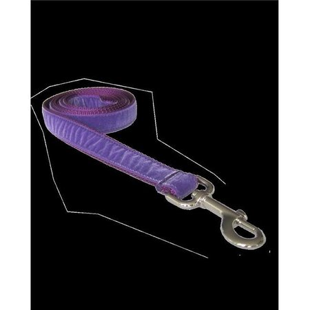 SASSY DOG WEAR Sassy Dog Wear VELVET PURPLE3-L Velvet Purple Dog Leash - Medium VELVET PURPLE3-L